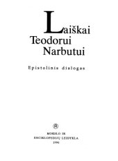 book Laiškai Teodorui Narbutui: epistolinis dialogas