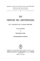 book Die Frösche des Aristophanes mit ausgewählten antiken Scholien