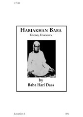 book Hariakhan Baba - Known, Unknown