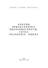 book System sprzeczności ekonomicznych, czyli filozofia nędzy