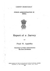 book Public Administration in India- Report of a Survey