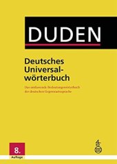 book Duden - Deutsches Universalwörterbuch: Das umfassende Bedeutungswörterbuch der deutschen Gegenwartssprache