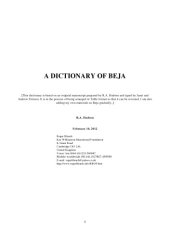 book A dictionary of Beja