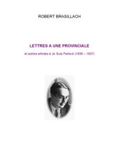 book LETTRES A UNE PROVINCIALE