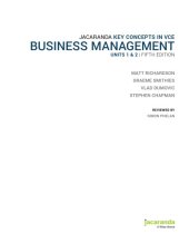 book Business Management JACARANDA Units 1 & 2 VCE