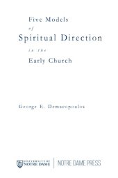 book Five Models of Spiritual Direction in the Early Church