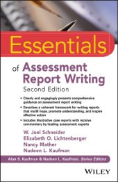 book Essentials Essentials of Psychological Assessment (Essentials of Psychological Assessment)