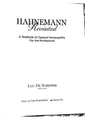 book Hahnemann Revisited: A Textbook of Classical Homeopathy for the Professional