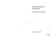 book The Colometry of Latin Prose