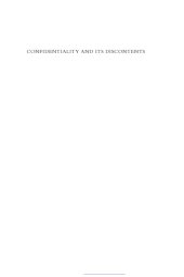 book Confidentiality and Its Discontents: Dilemmas of Privacy in Psychotherapy