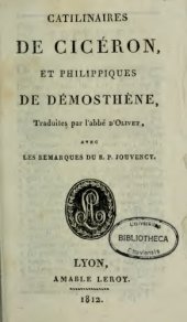 book Catilinaires de Cicéron, et Philippiques de Démosthène