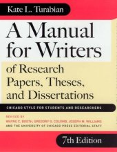 book A Manual for Writers of Term Papers, Theses, and Dissertations