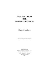 book Vocabulario del idioma purépecha