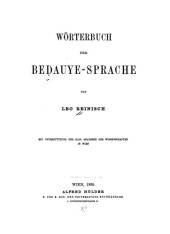 book Wörterbuch der Beḍauye-sprache