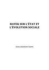 book Hayek sur L’État et L’Évolution Sociale