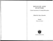 book Deleuze and Guattari: Critical Assessments of Leading Philosophers. Volume III: Deleuze and Guattari