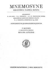 book Bellum Catilinae: a Commentary