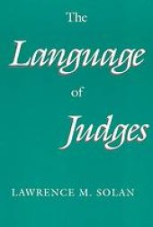 book The language of judges