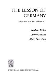 book The Lesson of Germany: A Guide to Her History