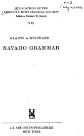 book Navaho grammar