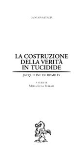 book La costruzione della realtà in Tucidide