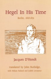 book Hegel in his Time