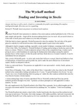 book The Richard D.Wyckoff Method of Trading and Investing in Stocks