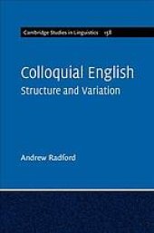 book Colloquial English : Structure and Variation