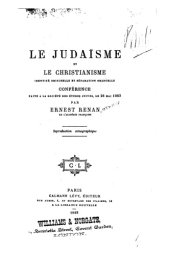 book LE JUDAISME ET LE CHRISTIANISME, IDENTITÉ ORIGINELLE ET SÉPARATION GRADUELLE