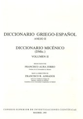 book Diccionario micénico Vol. 2