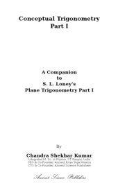 book Conceptual Trigonometry Part I  A Companion to S L Loney by Chandra Sekhar Kumar IIT Solution