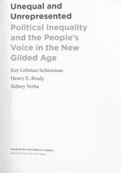 book Unequal and unrepresented : political inequality and the people’s voice in the new Gilded Age