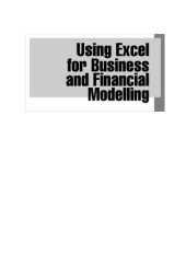 book Using Excel for Business and Financial Modelling: A Practical Guide