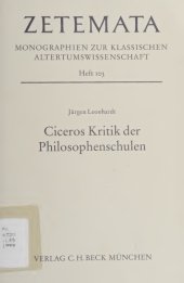 book Ciceros Kritik der Philosophenschulen