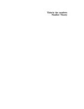 book Théorie des nombres / Number Theory : Proceedings of the International Number Theory Conference held at Université Laval, July 5-18, 1987