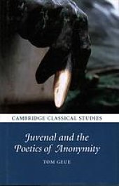 book Juvenal and the poetics of anonymity