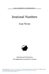 book Irrational numbers