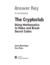 book The Cryptoclub Solutions Manuel