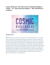 book Cosmic Disclosure; The Threat from Artificial Intelligence Trilogy – A.I. Nanite Infection Dangers – SSP whistleblower testimony