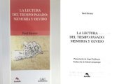 book La lectura del tiempo pasado: memoria y olvido