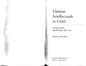 book Chinese intellectuals in crisis : search for order and meaning (1890-1911)