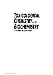 book Toxicological Chemistry and Biochemistry