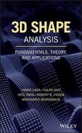 book 3D shape analysis fundamentals, theory, and applications