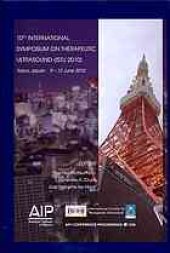 book 10th International Symposium on Therapeutic Ultrasound (ISTU 2010): Tokyo, Japan, 9-12 June 2010