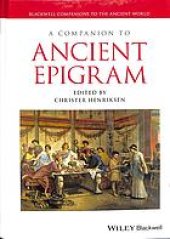 book A Companion to Ancient Epigram