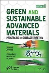 book Green and sustainable advanced materials. Volume 1, Processing and characterization