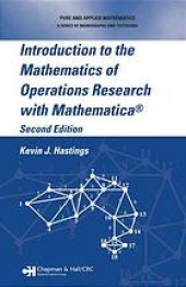 book Introduction to the mathematics of operations research with Mathematica