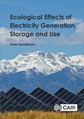 book Ecological effects of electricity generation, storage and use