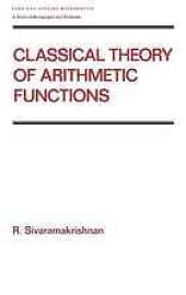 book Classical Theory of Arithmetic functions