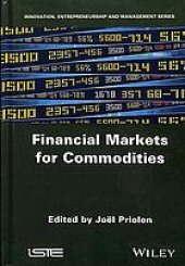 book FINANCIAL MARKETS FOR COMMODITIES